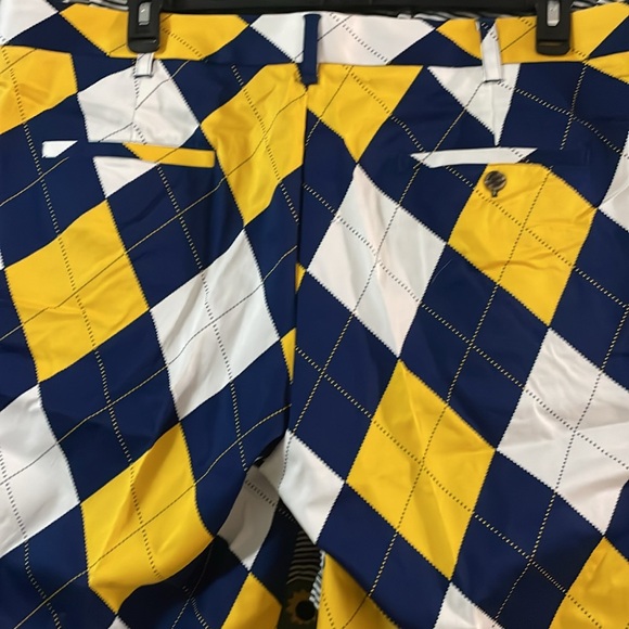Loudmouth Men’s Pants - Blue and Gold - Picture 7 of 10